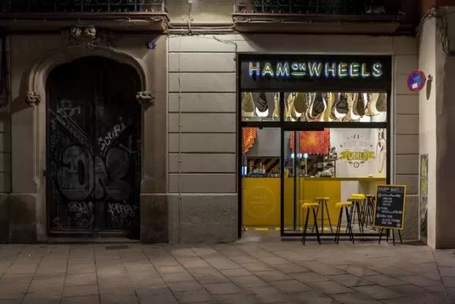 ham on wheels車輪上的火腿美食的餐館